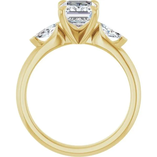 Claw-Prong Three-Stone Engagement Ring Image 2 Raleigh Diamond Fine Jewelry Raleigh, NC