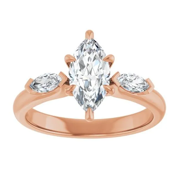 Claw-Prong Three-Stone Engagement Ring Image 3 Paul James Jewelers Angels Camp, CA