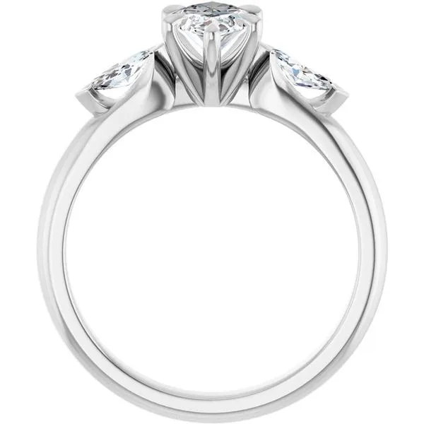 Claw-Prong Three-Stone Engagement Ring Image 2 Jimmy Smith Jewelers Decatur, AL