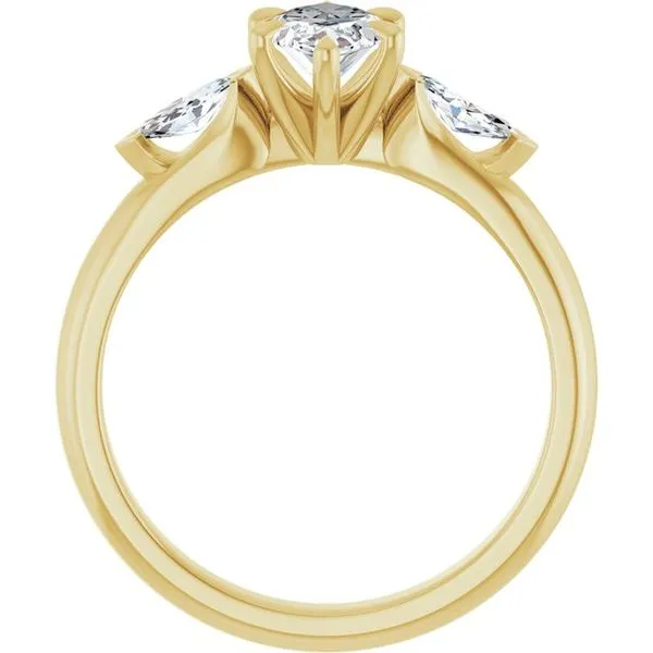 Claw-Prong Three-Stone Engagement Ring Image 2 Don's Jewelry & Design Washington, IA
