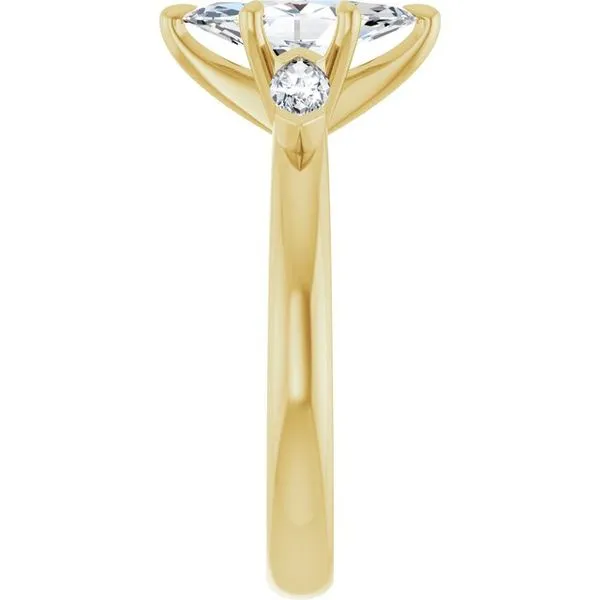 Claw-Prong Three-Stone Engagement Ring Image 4 Natale Jewelers Sewell, NJ