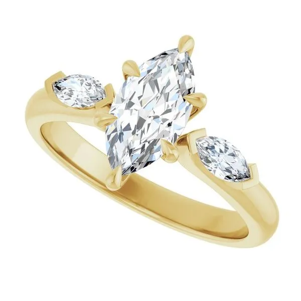 Claw-Prong Three-Stone Engagement Ring Image 5 Natale Jewelers Sewell, NJ