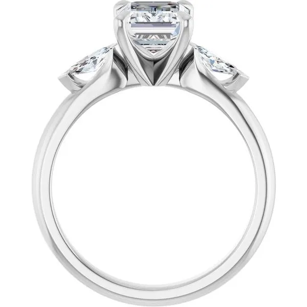 Claw-Prong Three-Stone Engagement Ring Image 2 Northwood Jewelers Northwood, OH