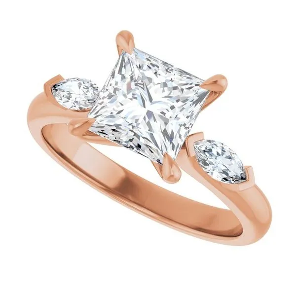 Claw-Prong Three-Stone Engagement Ring Image 5 Clater Jewelers Louisville, KY