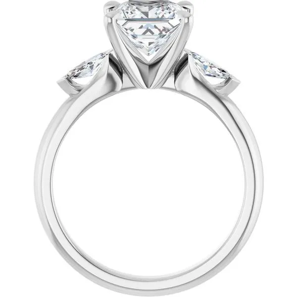Claw-Prong Three-Stone Engagement Ring Image 2 Vulcan's Forge LLC KANSAS CITY, MO