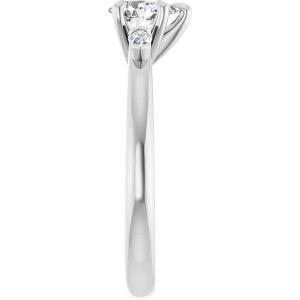 Claw-Prong Three-Stone Engagement Ring Image 4 Northwood Jewelers Northwood, OH