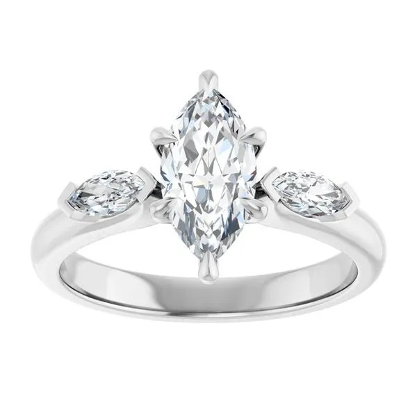 Claw-Prong Three-Stone Engagement Ring Image 3 Arezzo Jewelers Elmwood Park, IL