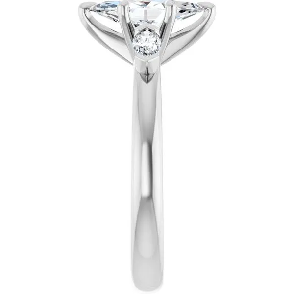 Claw-Prong Three-Stone Engagement Ring Image 4 Raleigh Diamond Fine Jewelry Raleigh, NC
