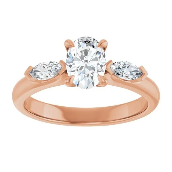 Claw-Prong Three-Stone Engagement Ring Image 3 Northwood Jewelers Northwood, OH