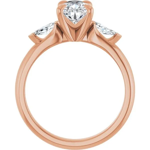 Claw-Prong Three-Stone Engagement Ring Image 2 Northwood Jewelers Northwood, OH