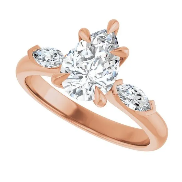 Claw-Prong Three-Stone Engagement Ring Image 5 Futer Bros Jewelers York, PA