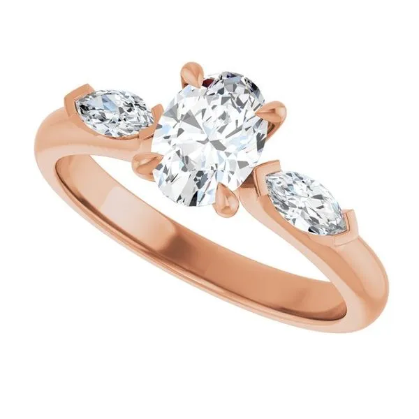 Claw-Prong Three-Stone Engagement Ring Image 5 JF Jones Jewelers Rochester, NY