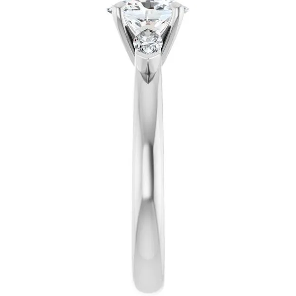 Claw-Prong Three-Stone Engagement Ring Image 4 Stuart Benjamin & Co. Jewelry Designs San Diego, CA