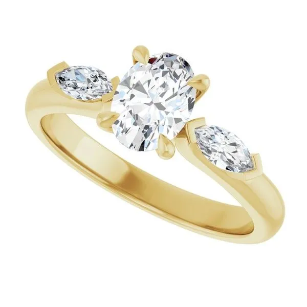 Claw-Prong Three-Stone Engagement Ring Image 5 Michael Szwed Jewelers Longmeadow, MA
