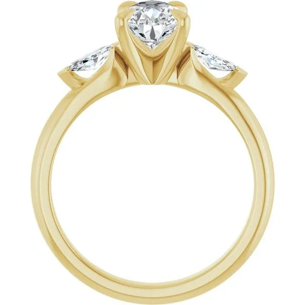 Claw-Prong Three-Stone Engagement Ring Image 2 Don's Jewelry & Design Washington, IA