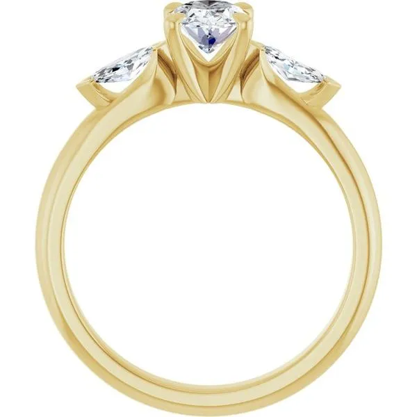 Claw-Prong Three-Stone Engagement Ring Image 2 Raleigh Diamond Fine Jewelry Raleigh, NC