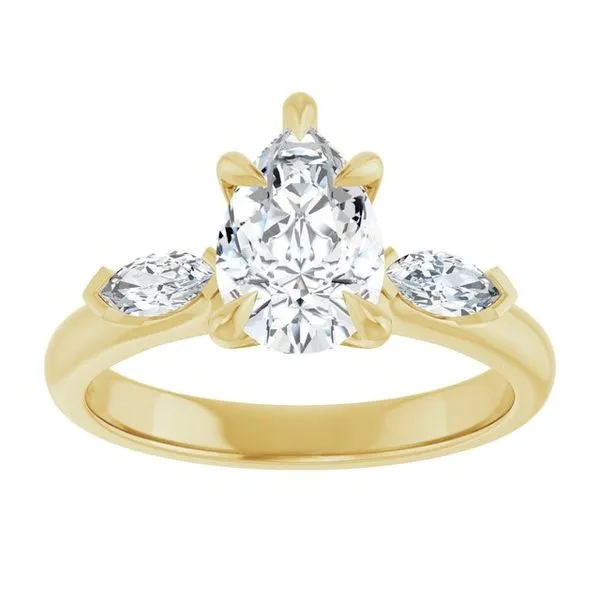 Claw-Prong Three-Stone Engagement Ring Image 3 Don's Jewelry & Design Washington, IA