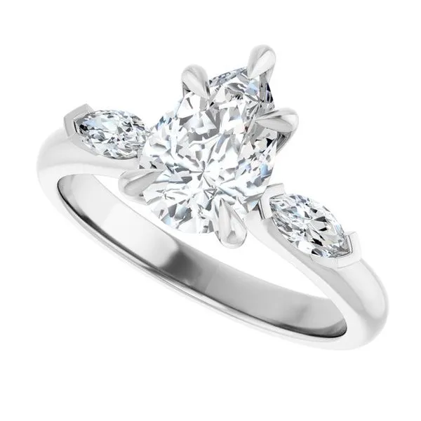 Claw-Prong Three-Stone Engagement Ring Image 5 Don's Jewelry & Design Washington, IA