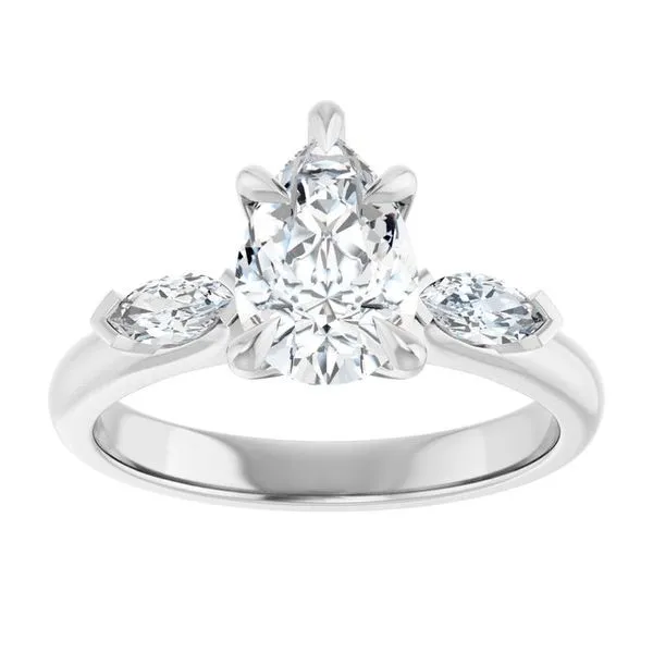Claw-Prong Three-Stone Engagement Ring Image 3 Witt's Jewelry Wayne, NE