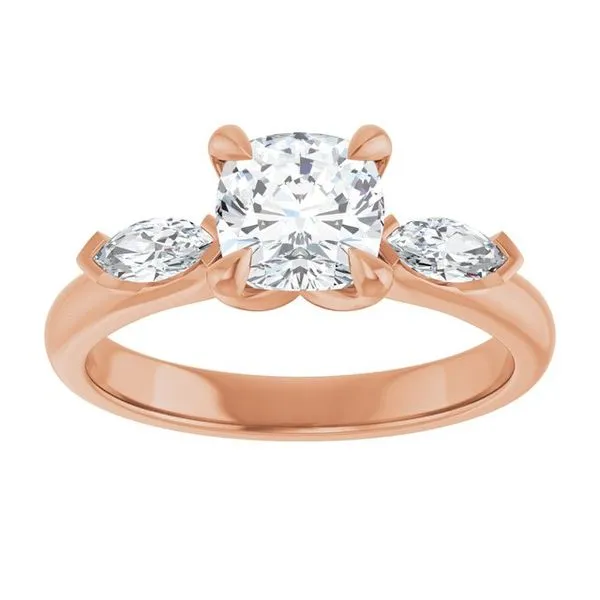 Claw-Prong Three-Stone Engagement Ring Image 3 Don's Jewelry & Design Washington, IA