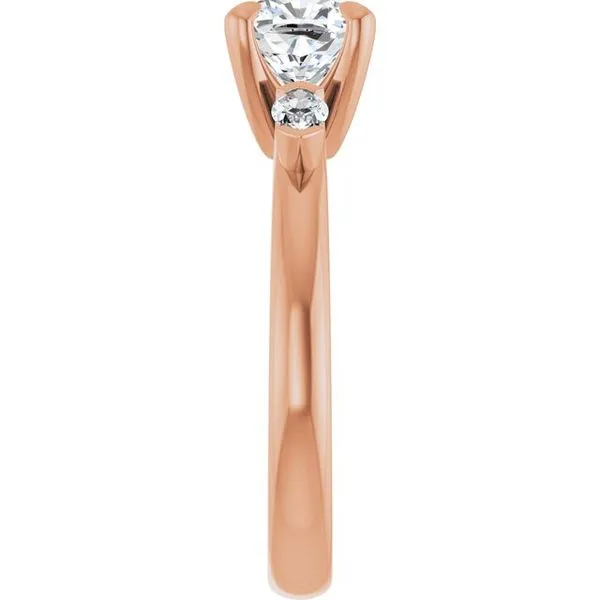 Claw-Prong Three-Stone Engagement Ring Image 4 Northwood Jewelers Northwood, OH
