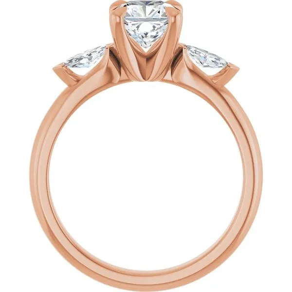 Claw-Prong Three-Stone Engagement Ring Image 2 J. Thomas Jewelers Rochester Hills, MI