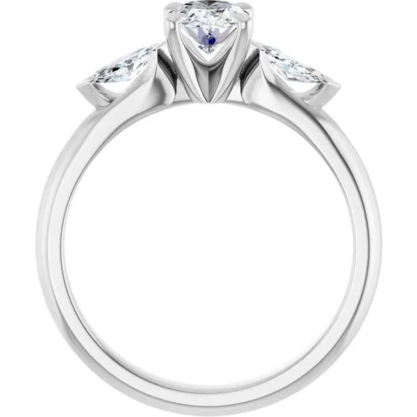 Claw-Prong Three-Stone Engagement Ring Image 2 House of Silva Wooster, OH