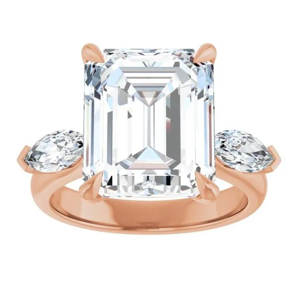 Claw-Prong Three-Stone Engagement Ring Image 3 Austin's Fine Diamonds & Jewelry Lyndhurst, NJ