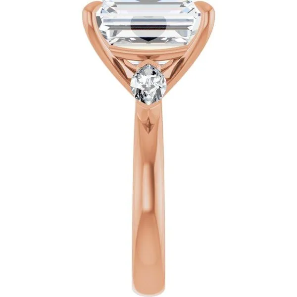 Claw-Prong Three-Stone Engagement Ring Image 4 Austin's Fine Diamonds & Jewelry Lyndhurst, NJ