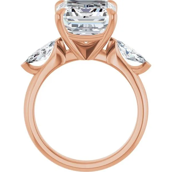 Claw-Prong Three-Stone Engagement Ring Image 2 Futer Bros Jewelers York, PA