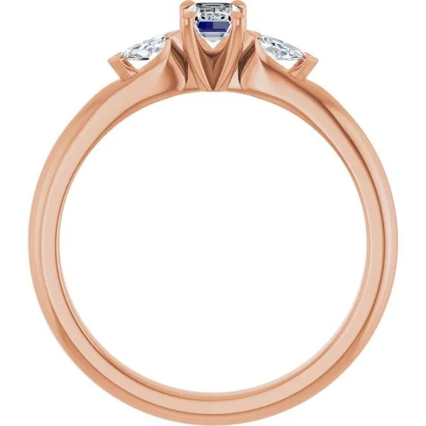 Claw-Prong Three-Stone Engagement Ring Image 2 Arezzo Jewelers Elmwood Park, IL