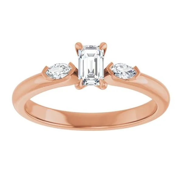 Claw-Prong Three-Stone Engagement Ring Image 3 Don's Jewelry & Design Washington, IA