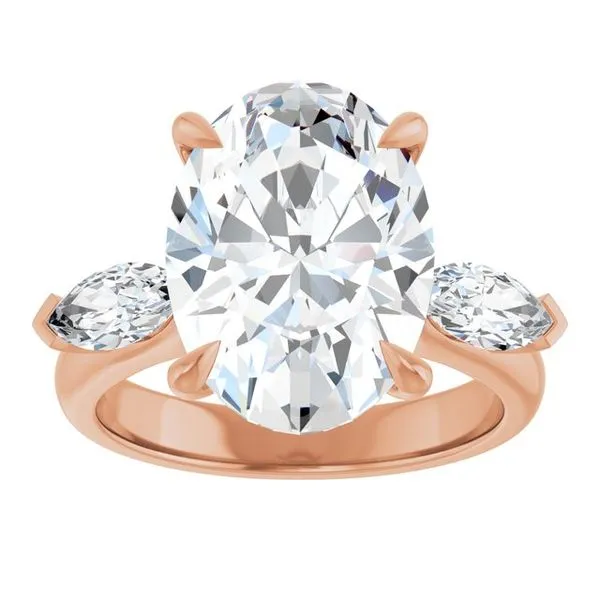 Claw-Prong Three-Stone Engagement Ring Image 3 Jimmy Smith Jewelers Decatur, AL