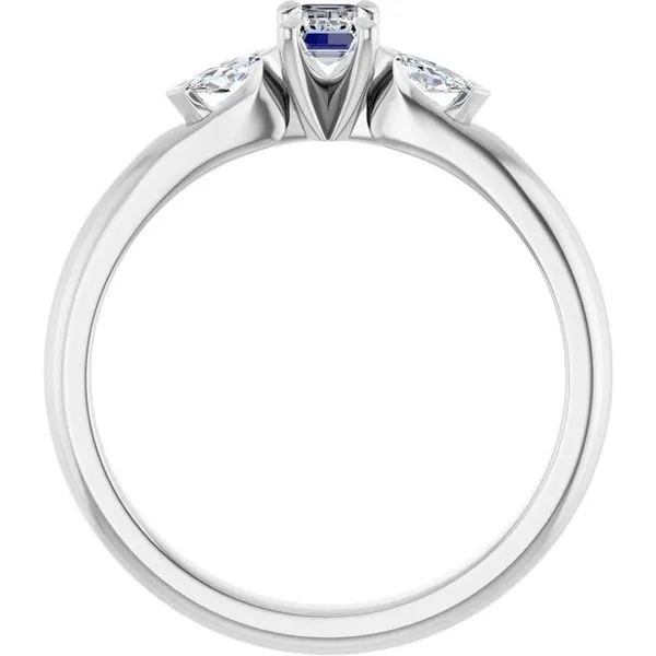 Claw-Prong Three-Stone Engagement Ring Image 2 Northwood Jewelers Northwood, OH