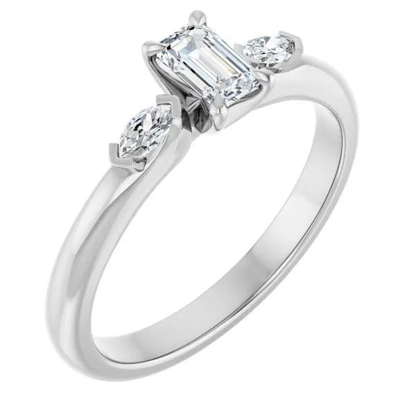 Claw-Prong Three-Stone Engagement Ring Futer Bros Jewelers York, PA