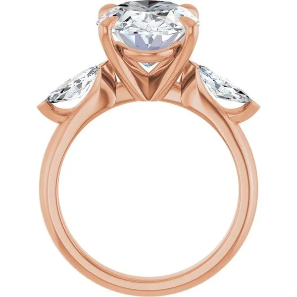 Claw-Prong Three-Stone Engagement Ring Image 2 Don's Jewelry & Design Washington, IA