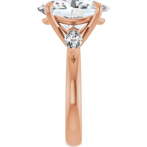 Claw-Prong Three-Stone Engagement Ring Image 4 Ocean View Jewelers Millville, DE