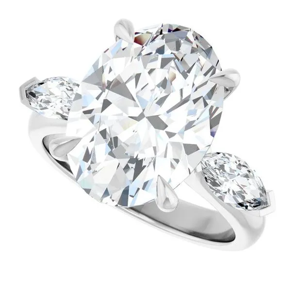 Claw-Prong Three-Stone Engagement Ring Image 5 Futer Bros Jewelers York, PA