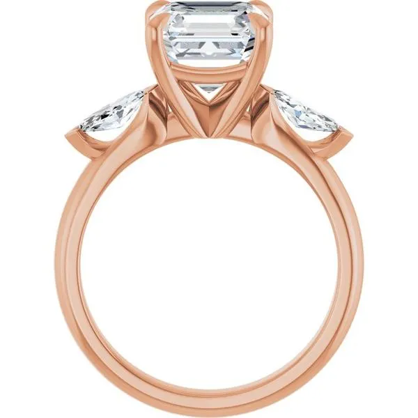 Claw-Prong Three-Stone Engagement Ring Image 2 Don's Jewelry & Design Washington, IA