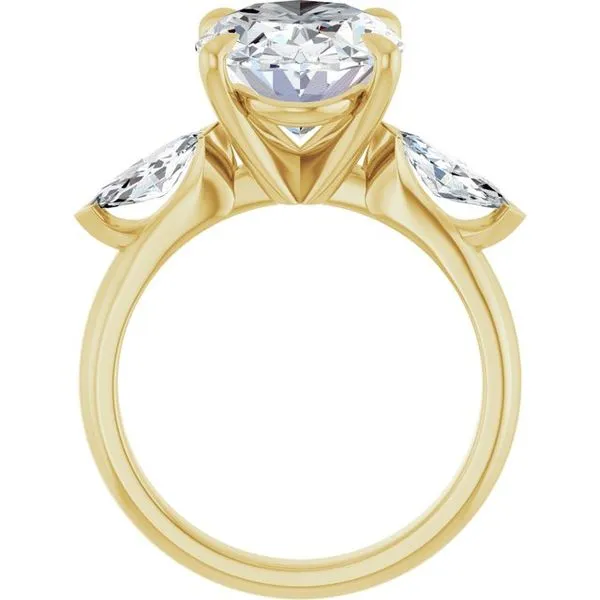 Claw-Prong Three-Stone Engagement Ring Image 2 Arezzo Jewelers Elmwood Park, IL