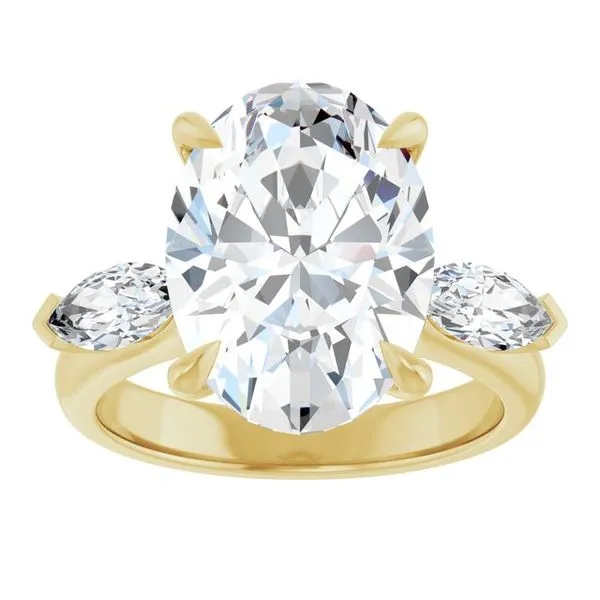 Claw-Prong Three-Stone Engagement Ring Image 3 Don's Jewelry & Design Washington, IA