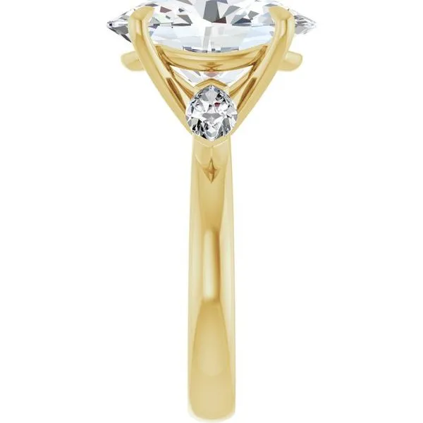 Claw-Prong Three-Stone Engagement Ring Image 4 The Jewelry Source El Segundo, CA