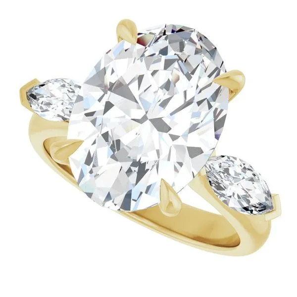 Claw-Prong Three-Stone Engagement Ring Image 5 Austin's Fine Diamonds & Jewelry Lyndhurst, NJ