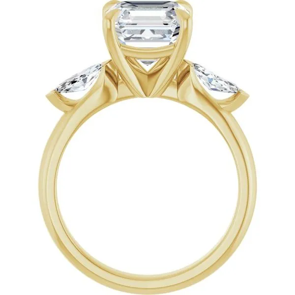 Claw-Prong Three-Stone Engagement Ring Image 2 Natale Jewelers Sewell, NJ