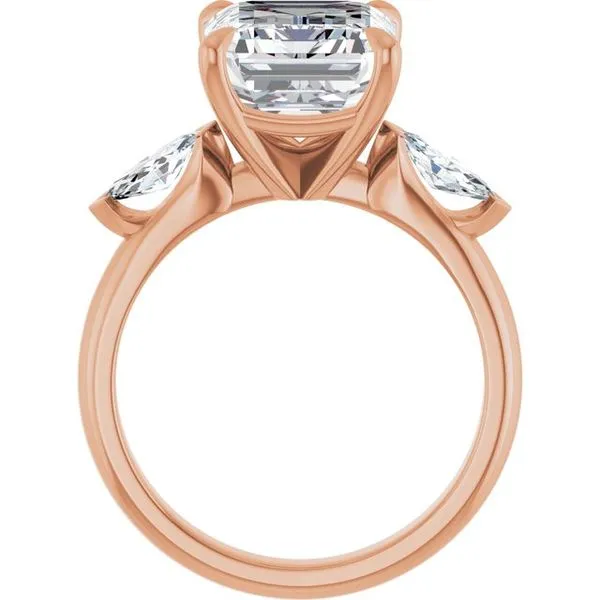 Claw-Prong Three-Stone Engagement Ring Image 2 Futer Bros Jewelers York, PA