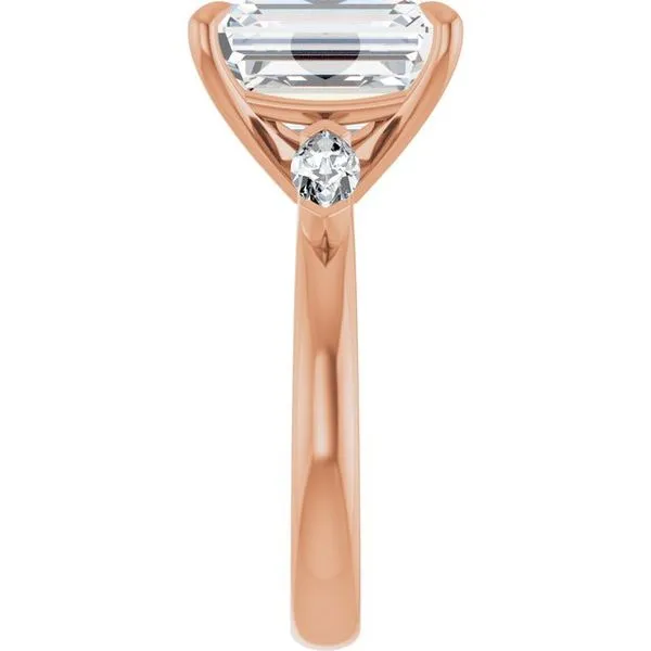 Claw-Prong Three-Stone Engagement Ring Image 4 JF Jones Jewelers Rochester, NY