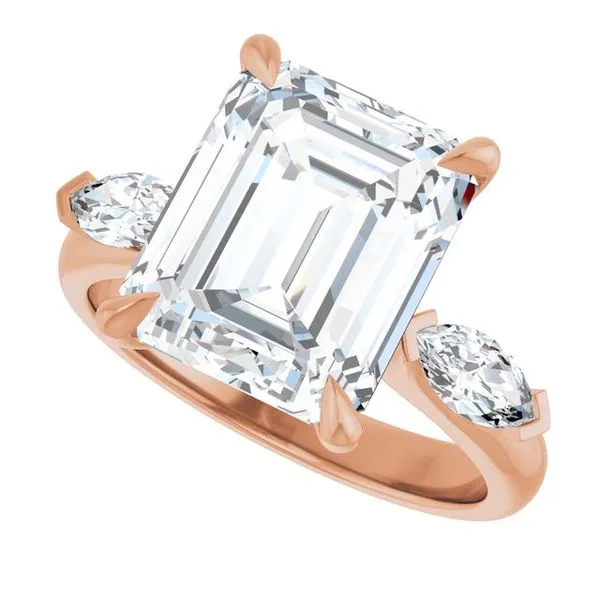 Claw-Prong Three-Stone Engagement Ring Image 5 Futer Bros Jewelers York, PA