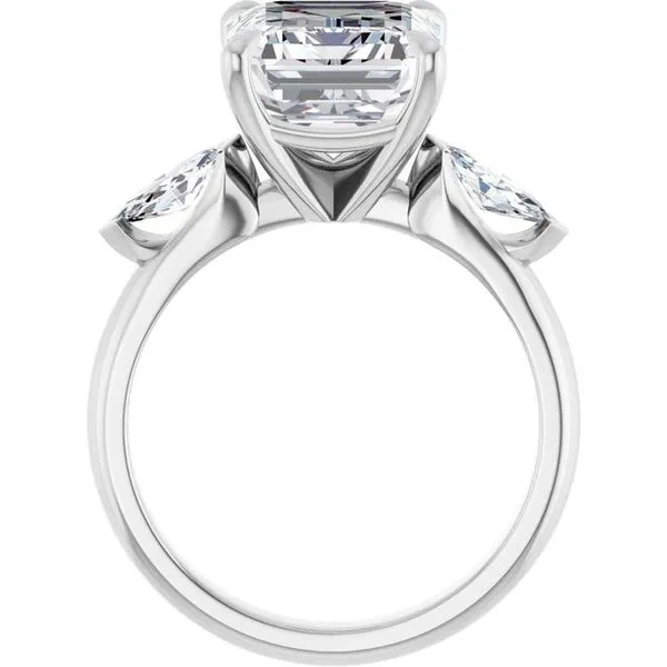Claw-Prong Three-Stone Engagement Ring Image 2 J. West Jewelers Round Rock, TX