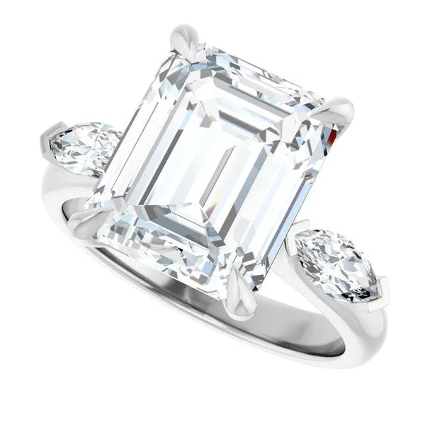 Claw-Prong Three-Stone Engagement Ring Image 5 Natale Jewelers Sewell, NJ