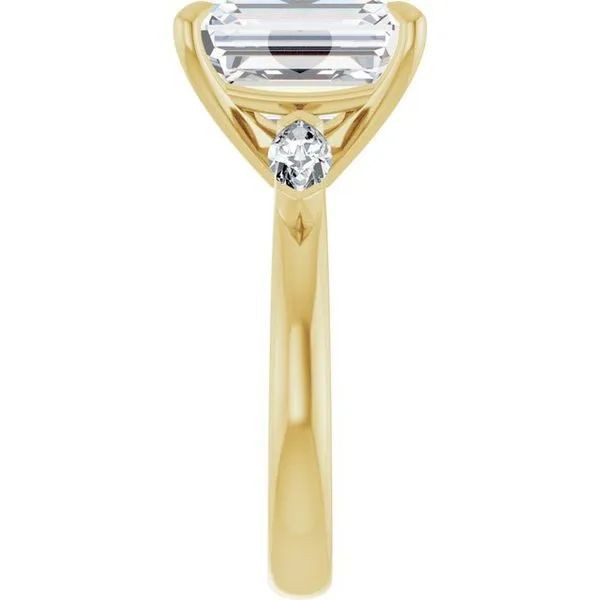 Claw-Prong Three-Stone Engagement Ring Image 4 Vulcan's Forge LLC KANSAS CITY, MO